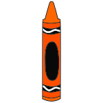 Orange Crayon Stencil