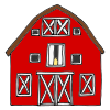 I see a big red barn!
