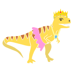 Dinosaur Princess Stencil