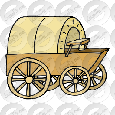 Wagon Picture for Classroom / Therapy Use - Great Wagon Clipart