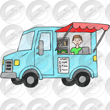 Food Truck Picture for Classroom / Therapy Use - Great Food Truck Clipart