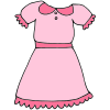 a pink dress