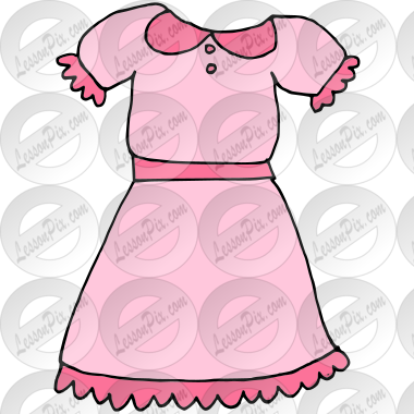 Dress Picture for Classroom / Therapy Use - Great Dress Clipart