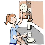 put dishes away clipart