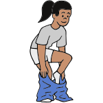 Put on Pants Picture for Classroom / Therapy Use - Great Put on Pants  Clipart