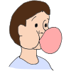 No blowing bubbles.