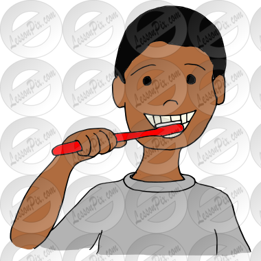 Brush Teeth Picture for Classroom / Therapy Use - Great Brush Teeth Clipart