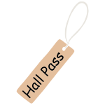 Hall Pass Stencil