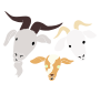 Three Billy Goats Stencil