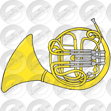 french horn clipart