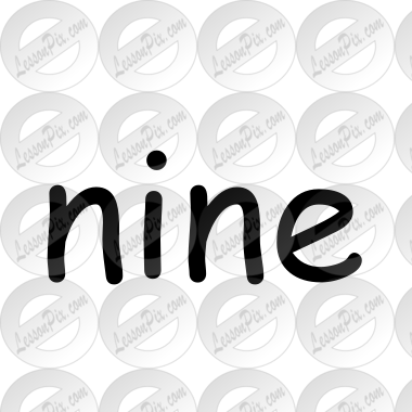 nine clip art black and white