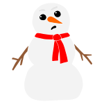 Nonplussed Snowman Stencil
