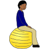 At the carpet, I can bounce on my ball.