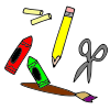 My school supplies are ready.  Picture