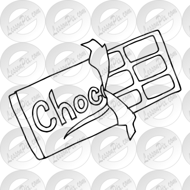 chocolate clipart black and white