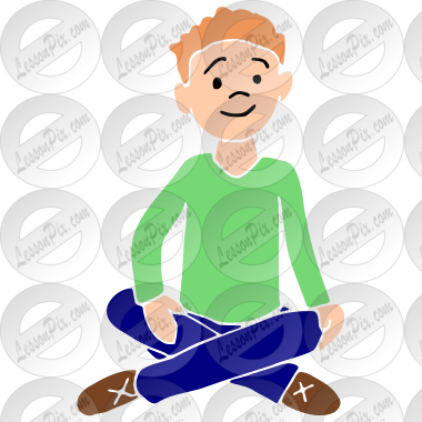 Sit Stencil for Classroom / Therapy Use - Great Sit Clipart