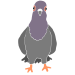 Curious Pigeon Stencil