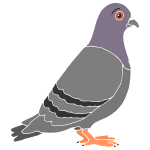 Happy Pigeon Stencil