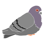 Sleepy Pigeon Stencil