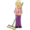 Cleaned the house