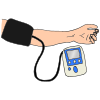 They might need to take my blood pressure on my arm and put a sticker on my finger to check my heart rate.