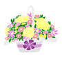 Flower Basket Stencil
