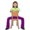 sit on chair backwards Picture