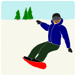 Snowboarding Stencil