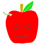 Stressed Apple Stencil
