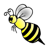 I see the bee.