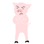 Grumpy Pig Stencil