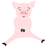 Happy Pig Stencil