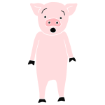 Shocked Pig Stencil