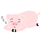 Sleeping Pig Stencil
