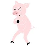 Sneaky Pig Stencil
