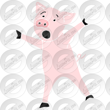 Worried Pig Stencil
