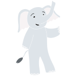 Friendly Elephant Stencil