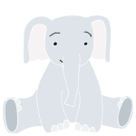 Happy Elephant Stencil