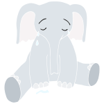 Sad Elephant Stencil