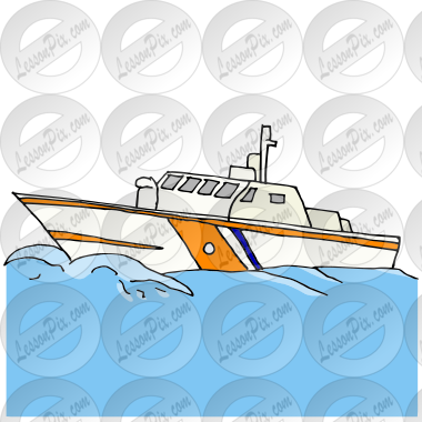 Coast Guard Picture for Classroom / Therapy Use - Great Coast Guard Clipart