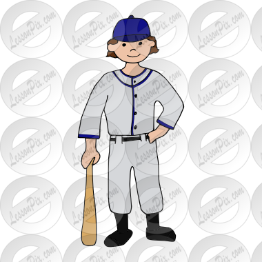 Baseball Player Picture for Classroom / Therapy Use - Great