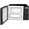 Carefully place pizza in the microwave for 1 minute.