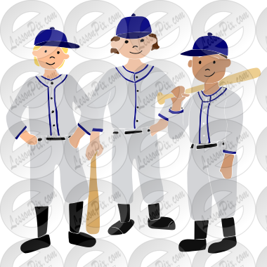 Baseball Team Stencil