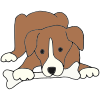 dog with bone