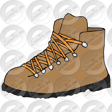 Hiking Boot Outline for Classroom / Therapy Use - Great Hiking Boot Clipart