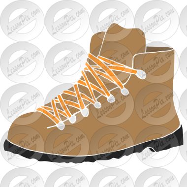 Hiking Boot Stencil for Classroom / Therapy Use - Great Hiking Boot Clipart
