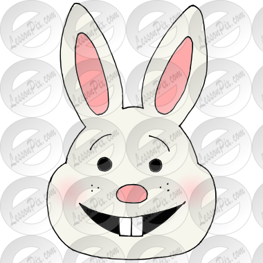 Happy Bunny Picture for Classroom / Therapy Use - Great Happy Bunny Clipart