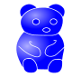 Blue Bear Stencil