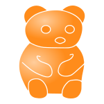 Orange Bear Stencil