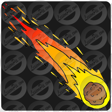 Meteor Picture for Classroom / Therapy Use - Great Meteor Clipart